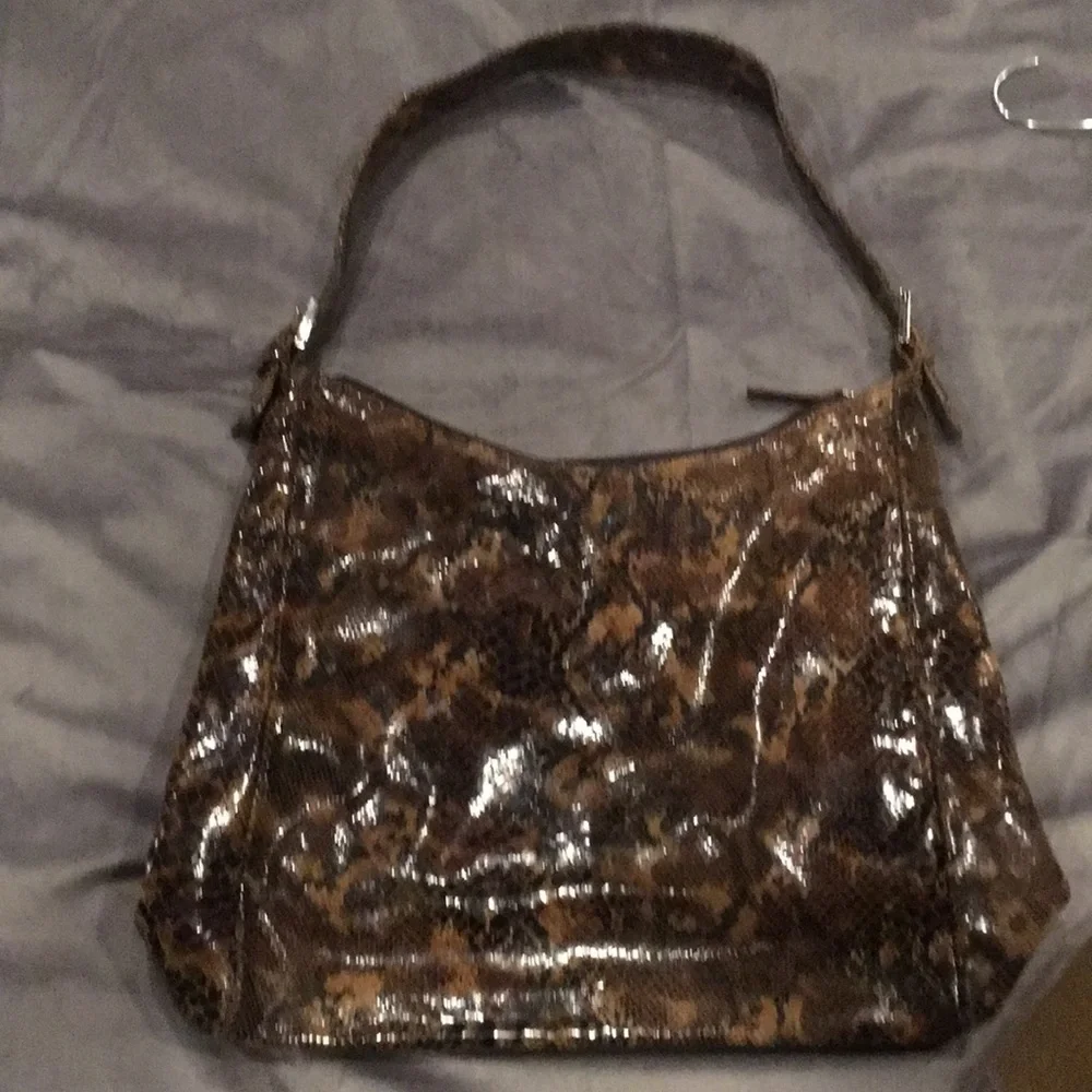 Nicoli Snake Skin Shoulder Bag Made in Italy 10 - Picture 1 of 8